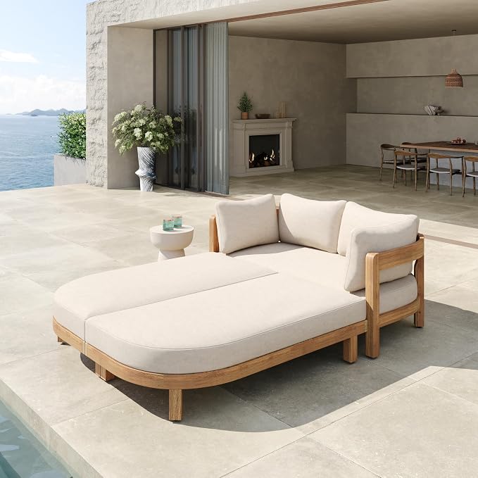 Christopher Knight Home Donovan Acacia Wood Outdoor Daybed - Image 5