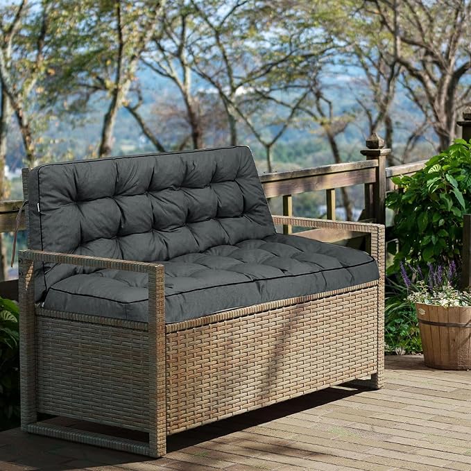 Outside Benches Cushion with Backrest, Thicken Waterproof Swing Cushions 2/3 - Image 7