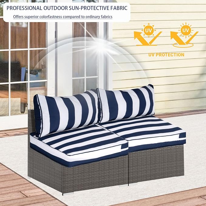 Outdoor Cushion Covers for Patio Furniture, Patio Cushion Covers Replacement - Image 3