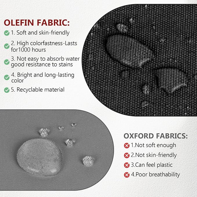 72 x 21 x 4 Inch Olefin Chaise Lounge Cushions, Lounge Chair Cushions - Image 5