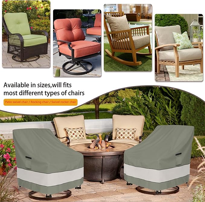 Patio Chair Covers Waterproof Patio Furniture Covers, 27.5W x 32.5D x 38 H - Image 4
