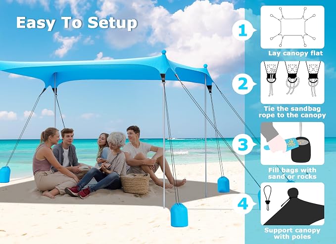 Gorich Beach Tent Sun Shelter - Image 7