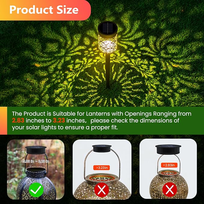 4 Pack Solar Light Replacement Top, Replacement Solar Light Parts - Image 3