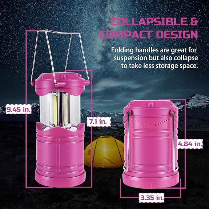Lichamp LED Camping Lantern, 4 Pack Battery Powered Flashlight - Image 3
