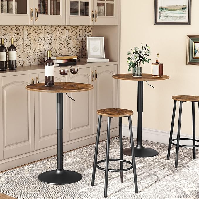 HOOBRO Bar Stools, Kitchen Round Height Stools - Image 2