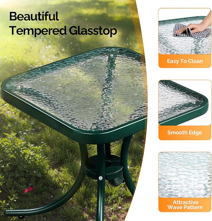 VINGLI Outdoor Side Table, Weatherproof Small Tables - Image 5