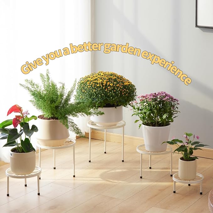 Plant Stand, 5 Pack Heavy Duty Flower Pot Stands, Metal Decoration Racks - Image 6