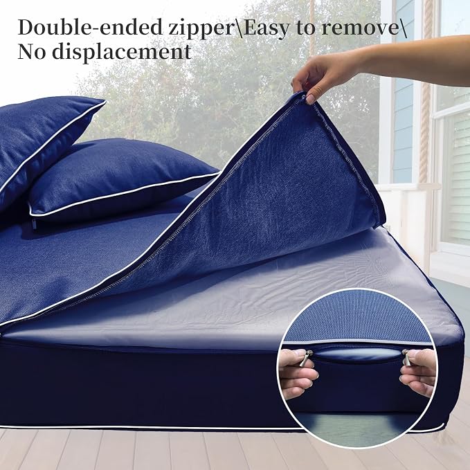 Outdoor Daybed Cushion Cover Twin, Twin Size Outdoor Daybed Mattress Bolster - Image 5