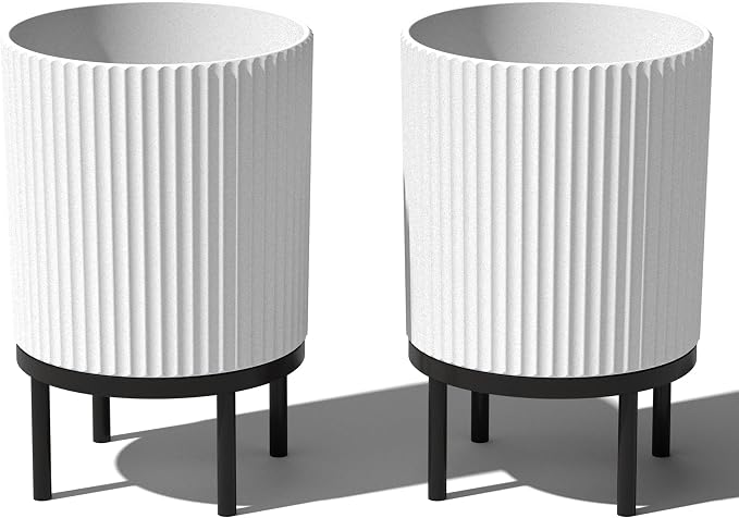 Veradek Demi Series Round Planter w/Stand by VeradekOutdoor