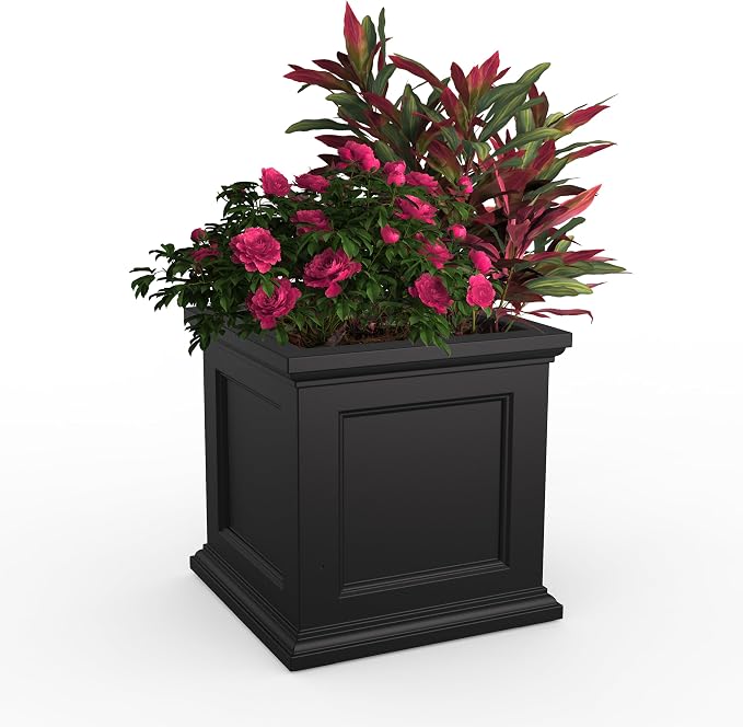 Mayne Fairfield 24-Inch Self Watering Square Planter Box, Weather-Resistant and by Mayne