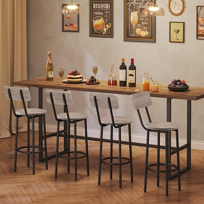 HOOBRO Bar Stools, 25.2" Bar Chairs - Image 5