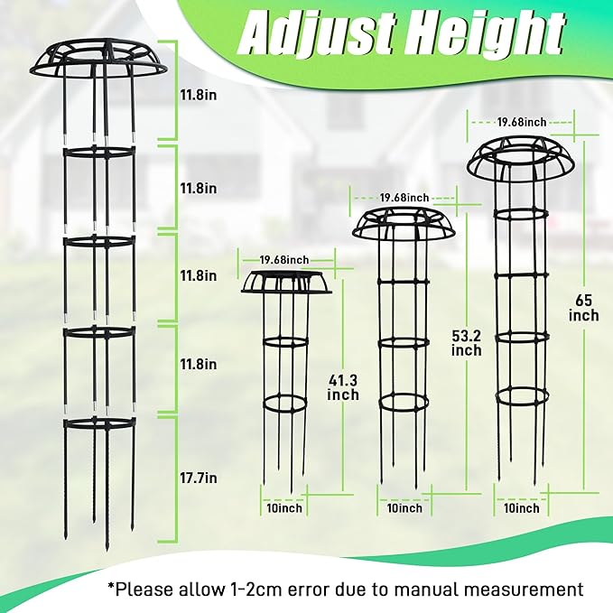 Garden Trellis for Climbing Plants Outdoor, 41.3 Inch Mushroom Top Trellis for - Image 2