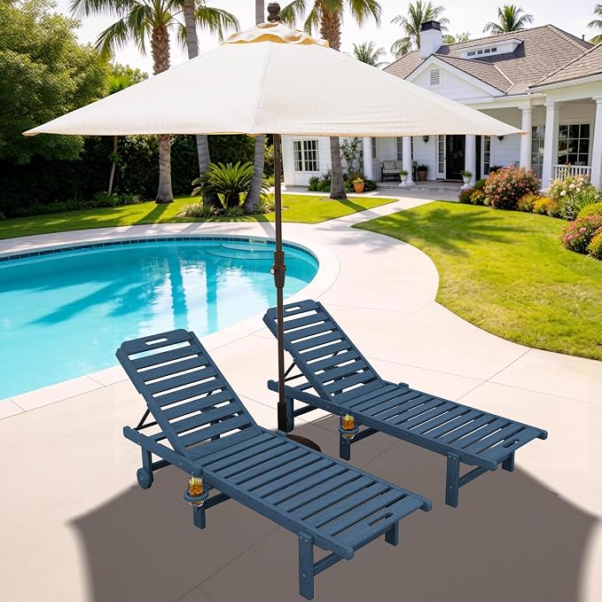 SERWALL Outdoor Chaise Lounge Set of 2 - Image 10