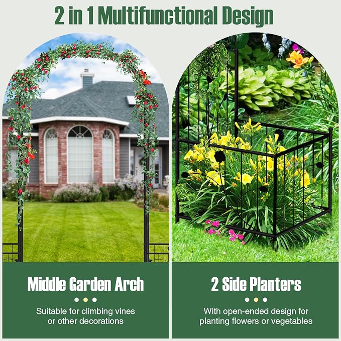 Moccha Garden Arbor with Planters - Image 5