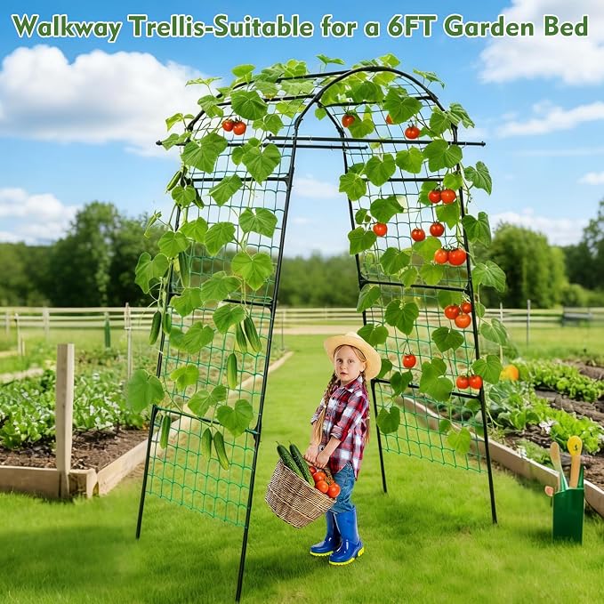 DOEWORKS 86 Inch Tall Garden Arch Trellis - Image 3