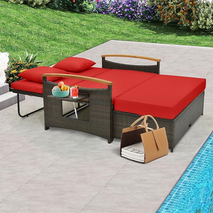 Tangkula Patio Rattan Daybed - Image 3