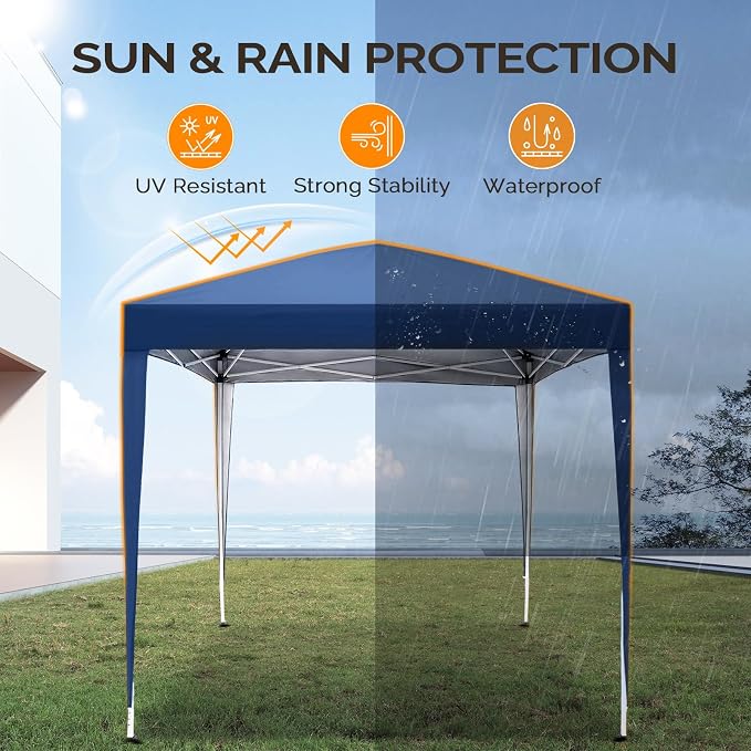 VINGLI Pop Up Canopy Tent with Sidewalls, Outdoor Gazebo Canopy Tent, Patio - Image 4