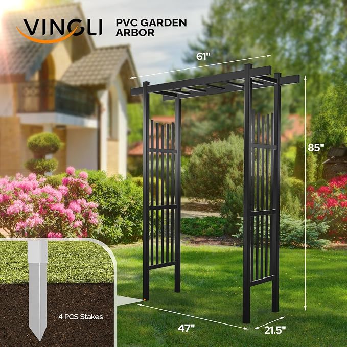 VINGLI Garden Arbor, PVC Wedding Arch - Image 3