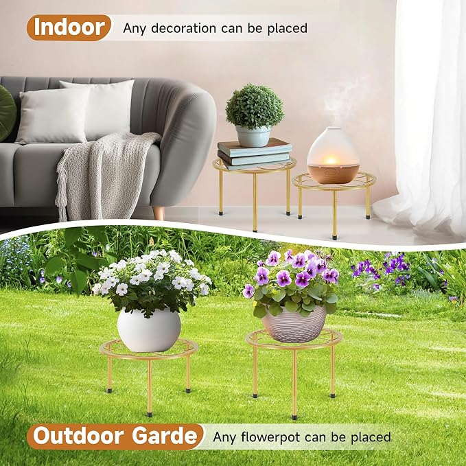 5 Pack Metal Plant Stand, Anti-Rust Iron Plant Stands - Image 4