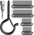 PlusRoc 60 Pack Ceiling Hooks for Hanging Plants Outdoor String Lights Heavy by PlusRoc