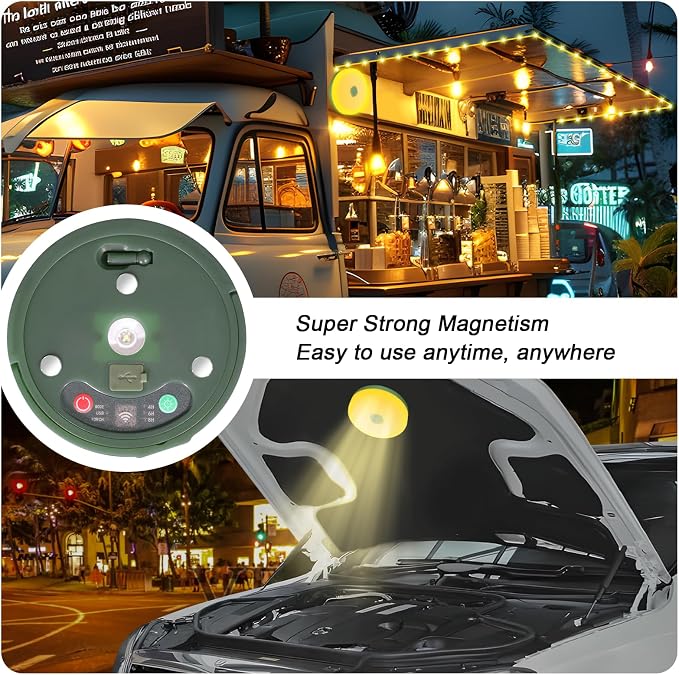 HELESIN Camping Light USB Rechargeable Waterproof Portable Stowable String Light - Image 2