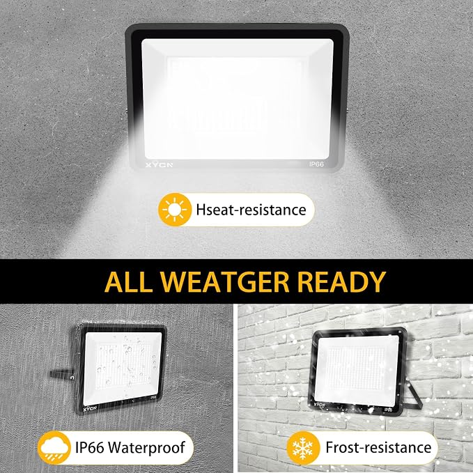 2pack 400W LED Flood Lights Outdoor, 5000K Daylight White 50000LM Super Bright - Image 3