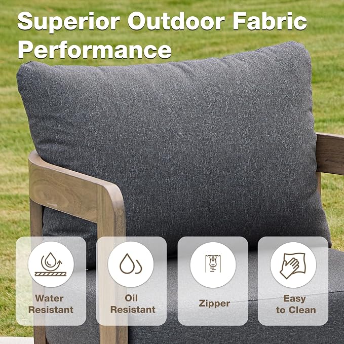 Outdoor Furniture Set, Metal Modern Outside Furniture - Image 3