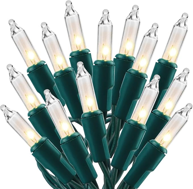 Christmas Lights, 120V UL Certified Connectable Xmas Tree Light by LJLNION