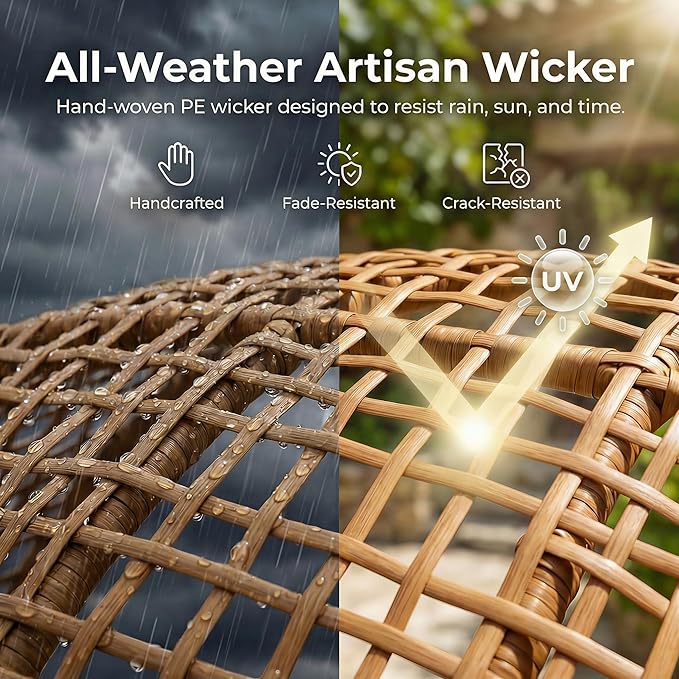 NICESOUL Indoor Outdoor Double Egg Chair - Image 7