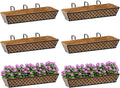 SPECILITE 30" Window Boxes Planters, Heavy Duty Metal Railing Planter Boxes by SPECILITE