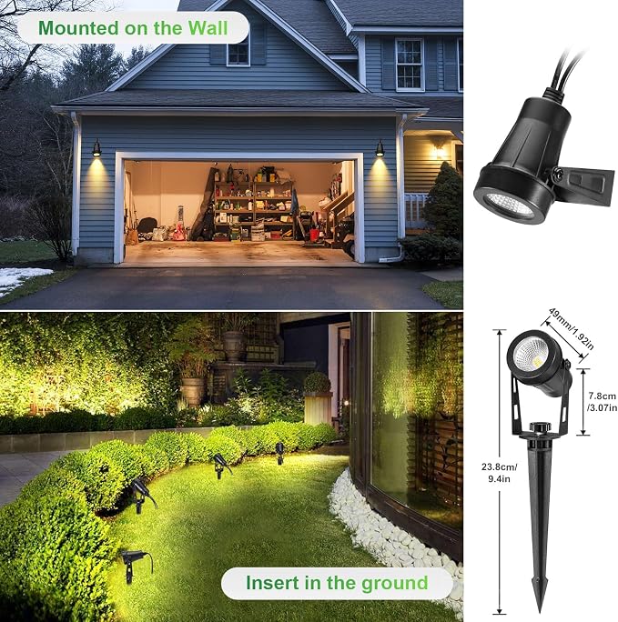 2 Pack Extendable Outdoor Landscape Lights, 12V Low Voltage Landscape Lighting - Image 6