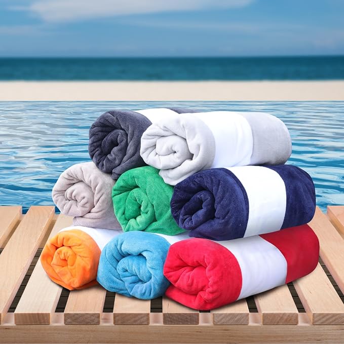 Superior Cabana Cotton Lounge Chair Cover, Outdoor Towel/Chaise Furniture Covers - Image 7