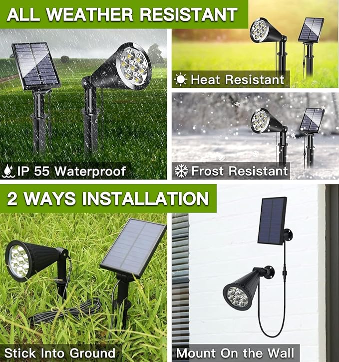 MEIHONG Solar Spot Lights, Warm White Lights - Image 4