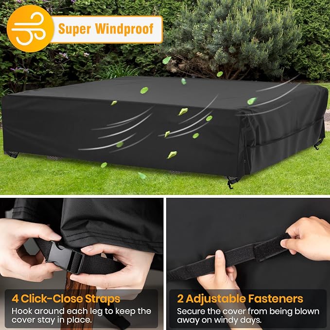 elway Patio Furniture Cover Waterproof Outdoor Sectional Sofa Set Covers - Image 4