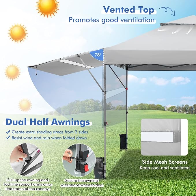 Tangkula 10x17.6 Ft Pop Up Canopy - Image 3