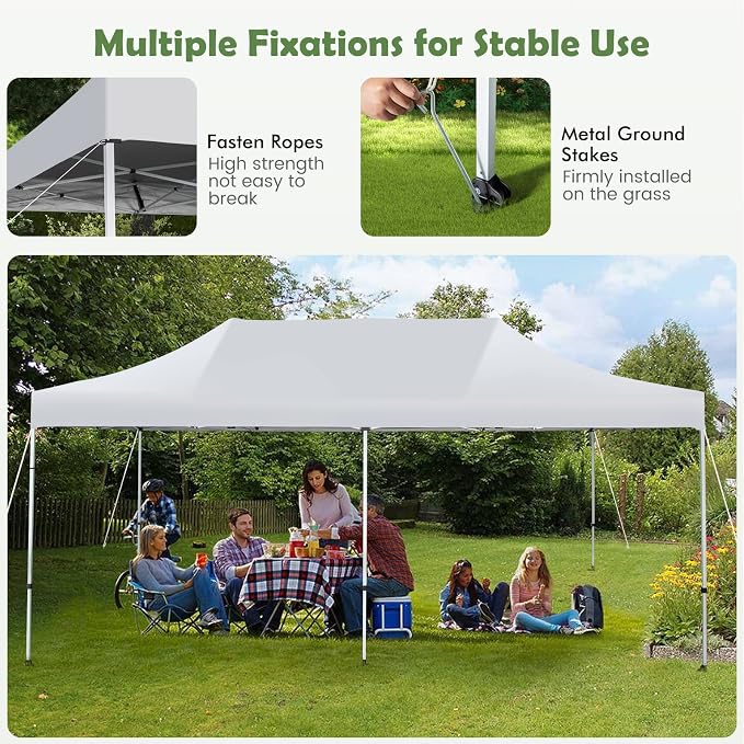 Tangkula 10x20 Ft Pop Up Canopy, UPF 50+ Easy Setup Instant Canopy Tent - Image 6