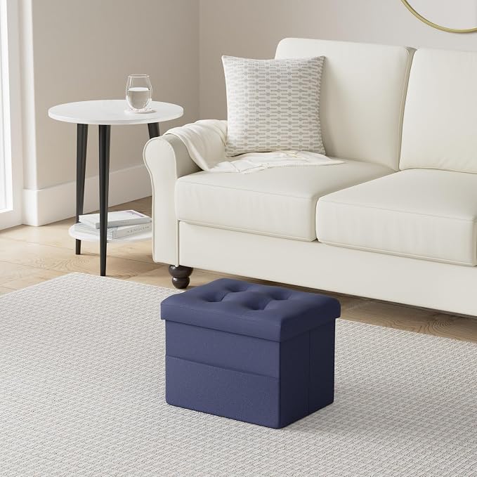 LINMAGCO Storage Ottoman Folding Foot Stool Foot Rest - Image 2