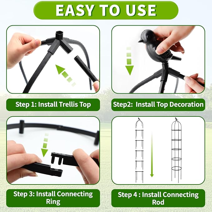 2-Pack 6.7FT Garden Obelisk Trellis - Image 4
