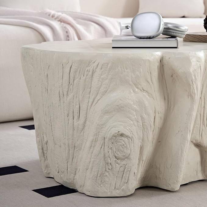 48.62" Coffee Table Modern Unique Shape Fiberglass Center Table - Image 6