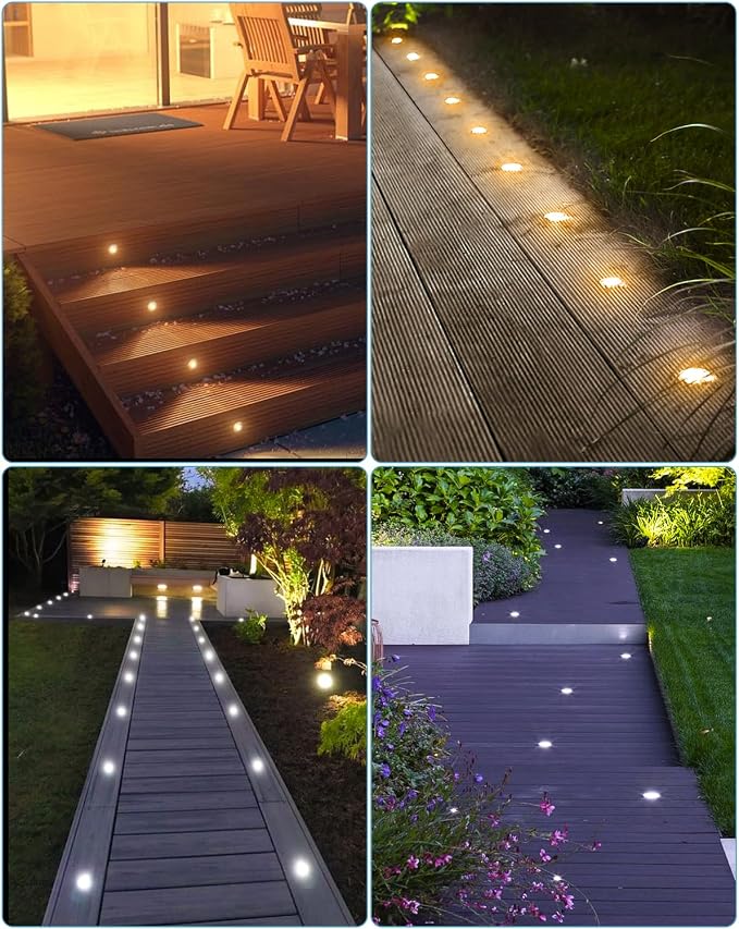 HIBOITEC Low Voltage Deck Lights Recessed Kit 3CCT 2700K-5000K - Image 8