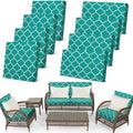 Newwiee 8 Pcs Stretch Patio Outdoor Cushion Covers Waterproof Replacement Sofa by Newwiee