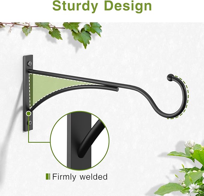 11 Inch Heavy Duty Plant Hangers Outdoor, Metal Plant Brackets - Image 7