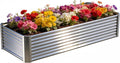 Galvanized Raised Garden Bed Kit Outdoor Patio, Deep Root Box Planter by Tegarbed