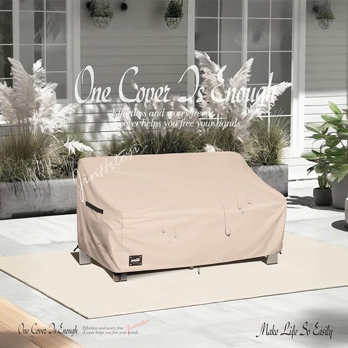 2-Seater Patio Loveseat Cover, 60Wx38Dx35H inches Outdoor Furniture Covers - Image 7