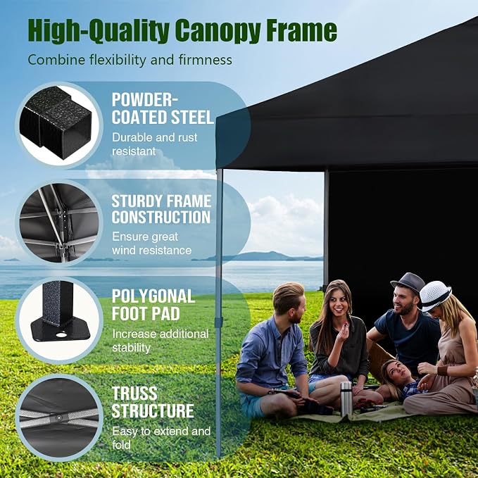 Eurmax USA NOMATTER ONE-Person Open&Close 10x10ft Pop Up Canopy Tent，Portable - Image 4