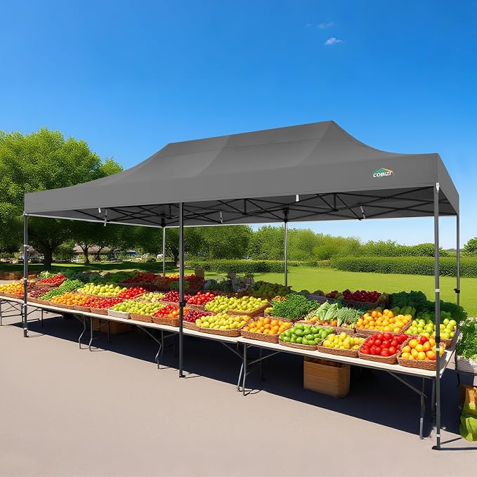 COBIZI 10x20 Pop up Canopy Tent Heavy Duty Without Sidewalls, Easy Set-up - Image 2