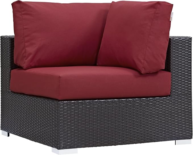 Modway Convene Wicker Rattan Outdoor Patio Sectional Sofa Corner Seat in by Modway