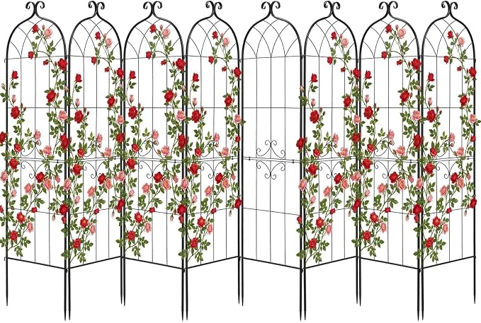 VEVOR Garden Trellis, 71 x 20 inch Rose Trellis, 8 Packs Garden Flower Rose by VEVOR