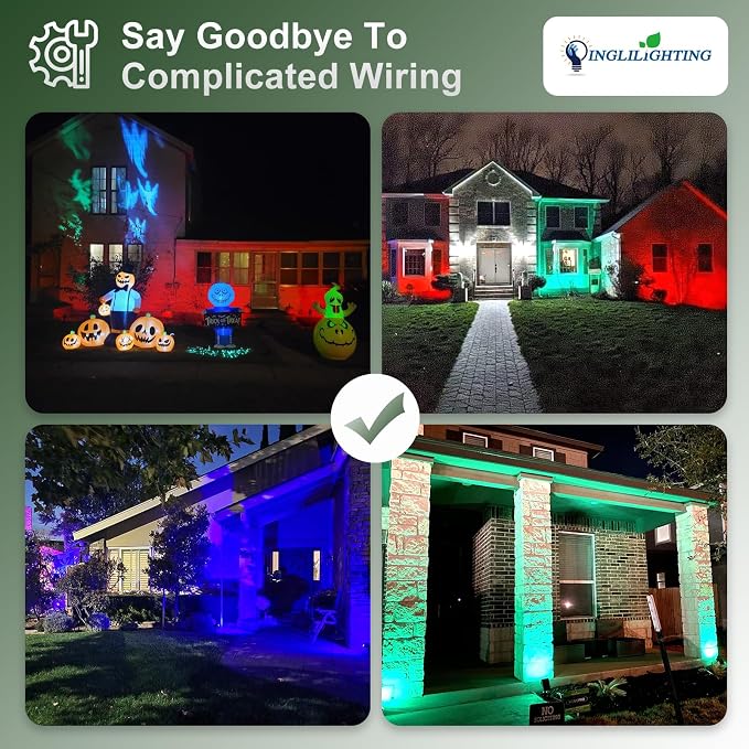 DINGLILIGHTING Solar Lights Outdoor Waterproof: IP65 Led Spot Light Decorations - Image 3