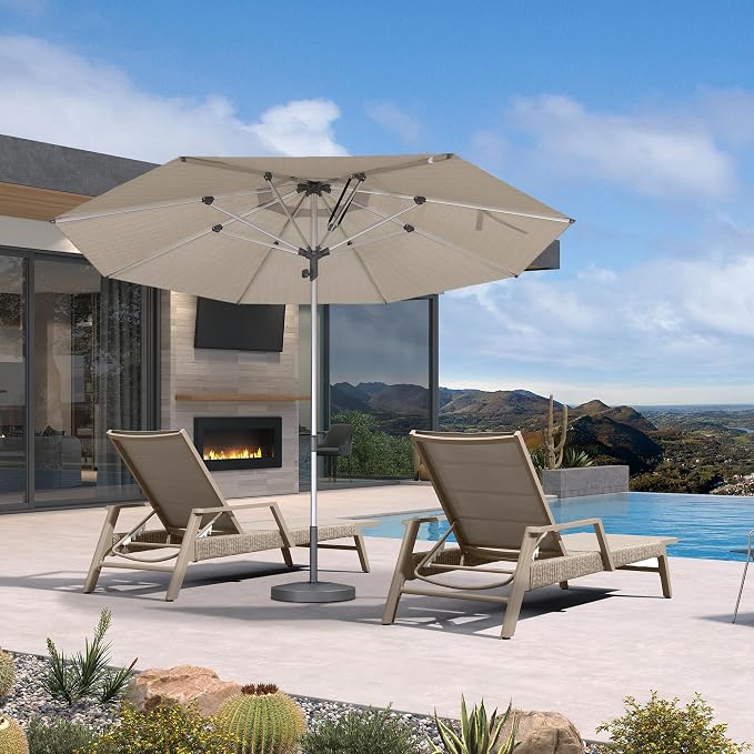 PURPLE LEAF 3-Piece Patio Chaise Lounge Set by PURPLELEAF